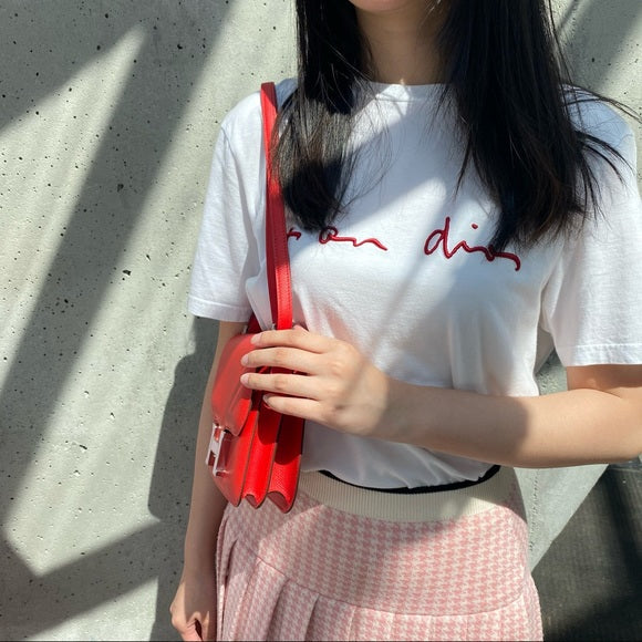 DIOR White embroidery T-shirt
