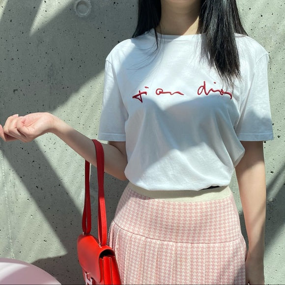 DIOR White embroidery T-shirt