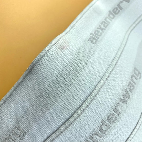 Alexander Wang Logo Elastic Bandeau Dress In White