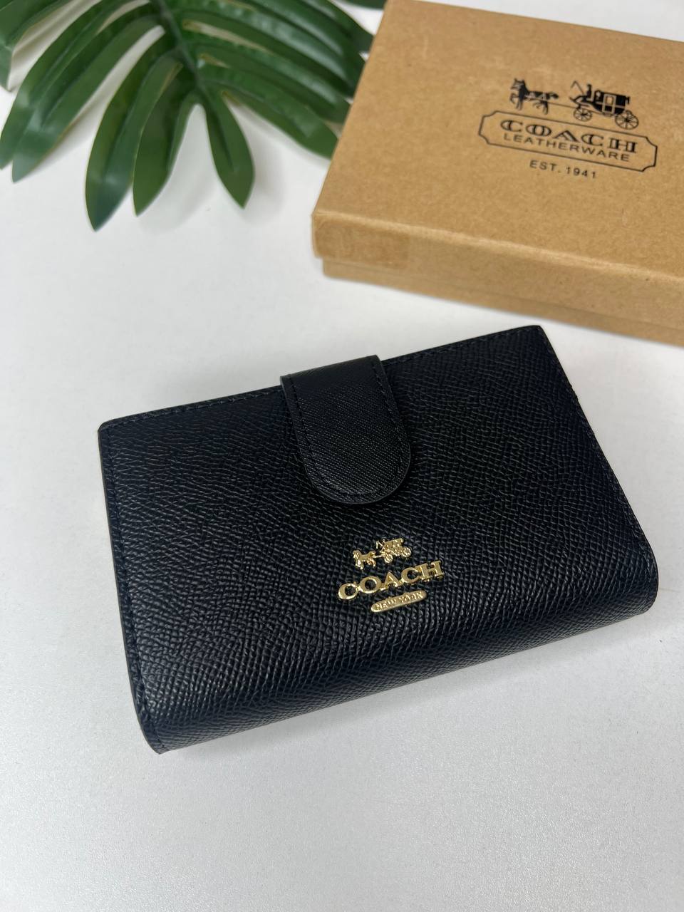 Coach Medium Corner Zip Wallet In Signature Canvas