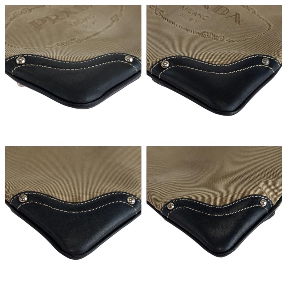 Beige Canvas Prada Crossbody Bag