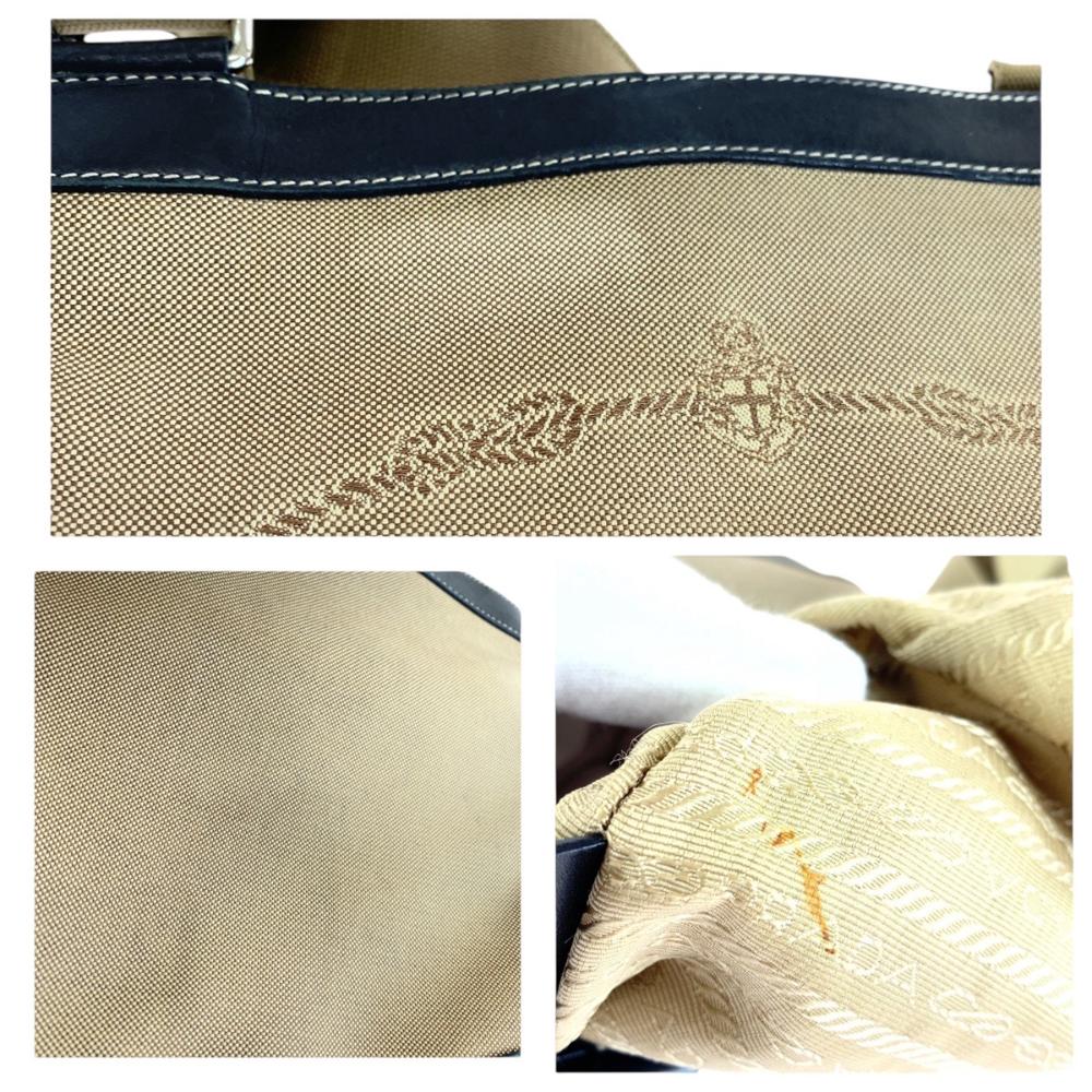 Beige Canvas Prada Crossbody Bag