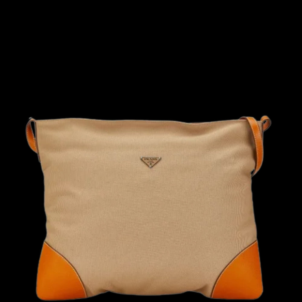 Beige Canvas Prada Tote