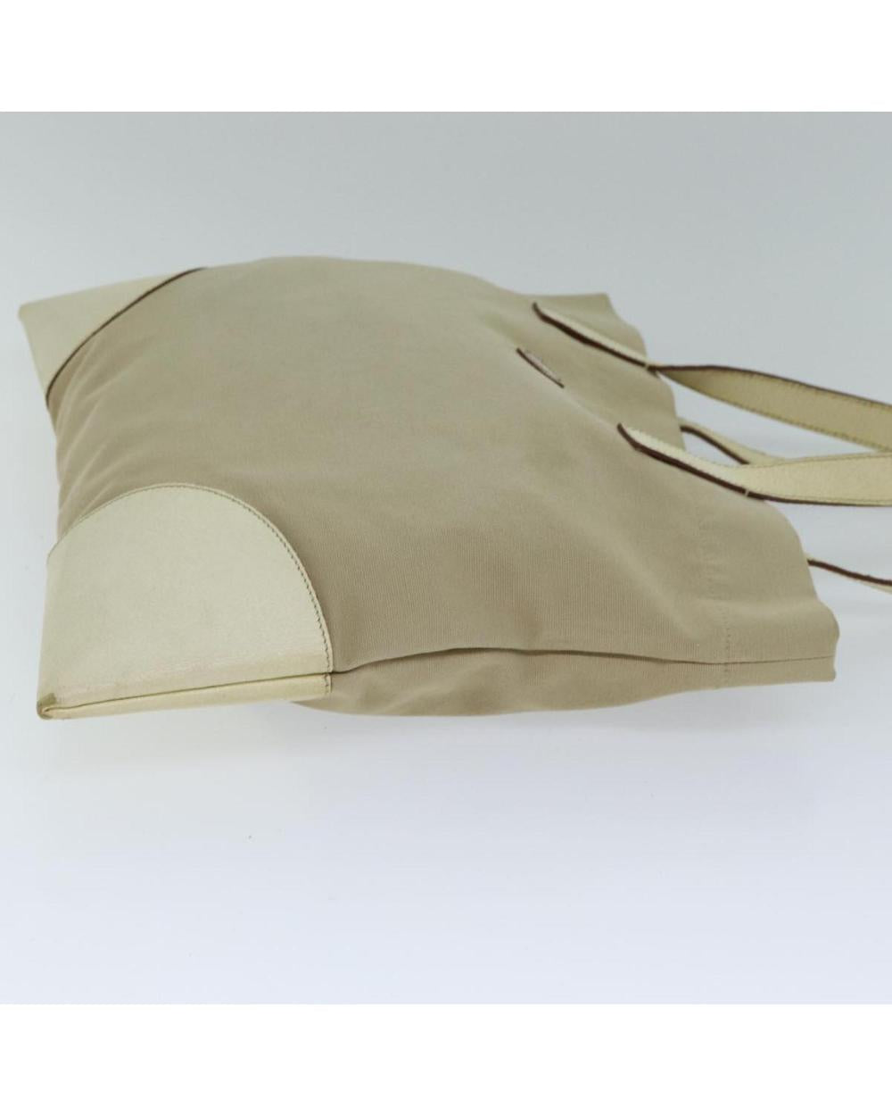 Beige Canvas Prada Tote