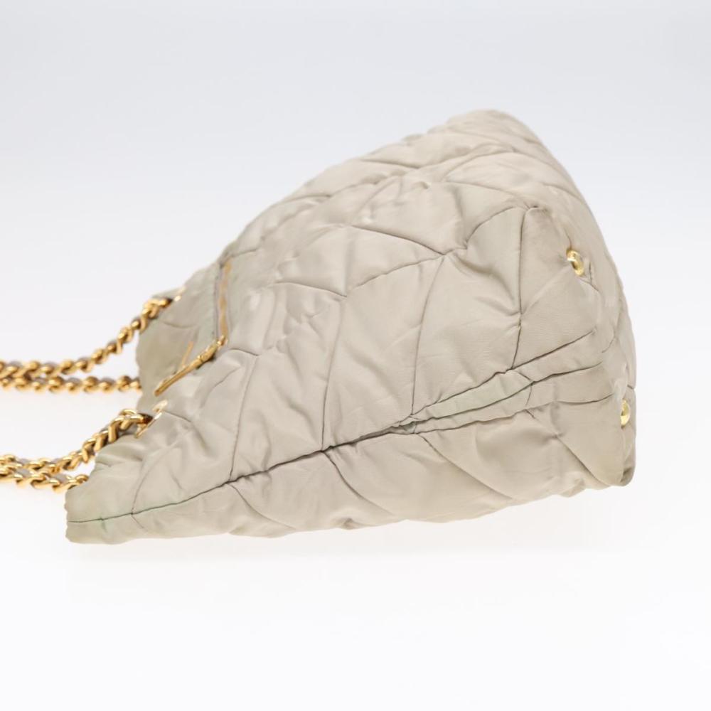 Beige Canvas Prada Tote