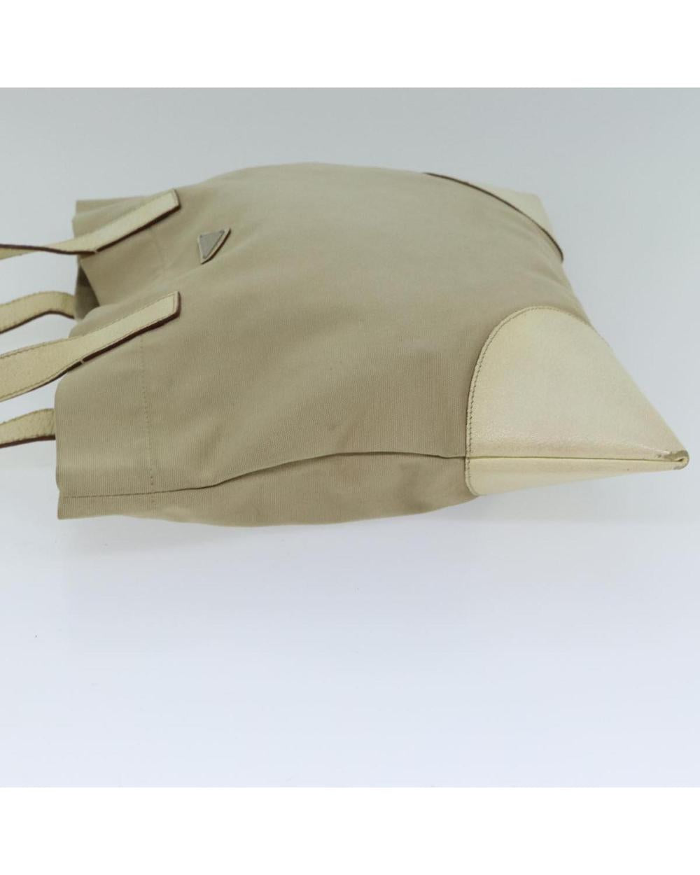 Beige Canvas Prada Tote