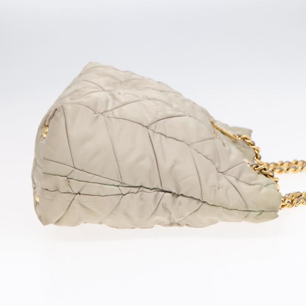 Beige Canvas Prada Tote