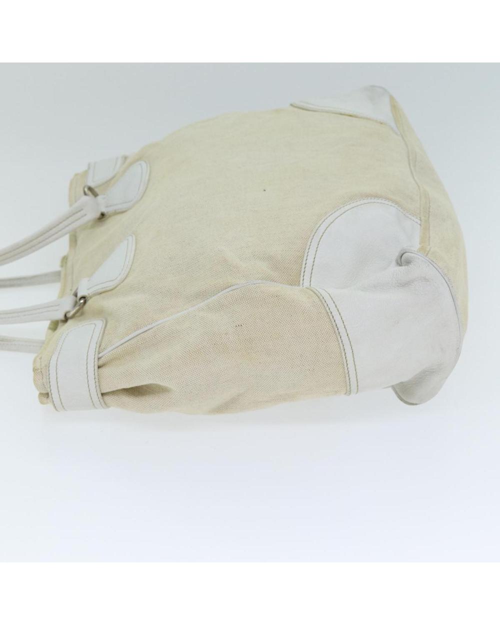 Beige Canvas Prada Tote