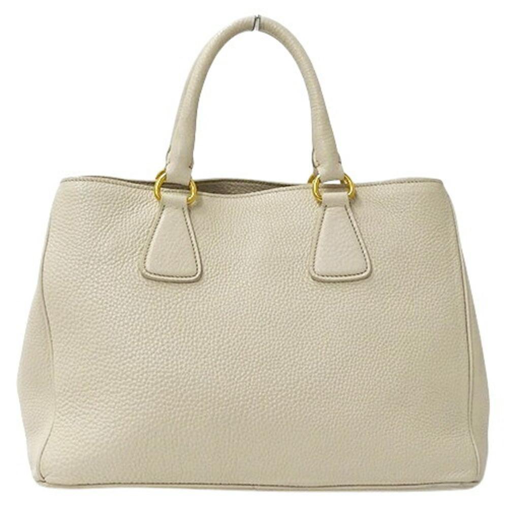 Beige Leather Prada Tote