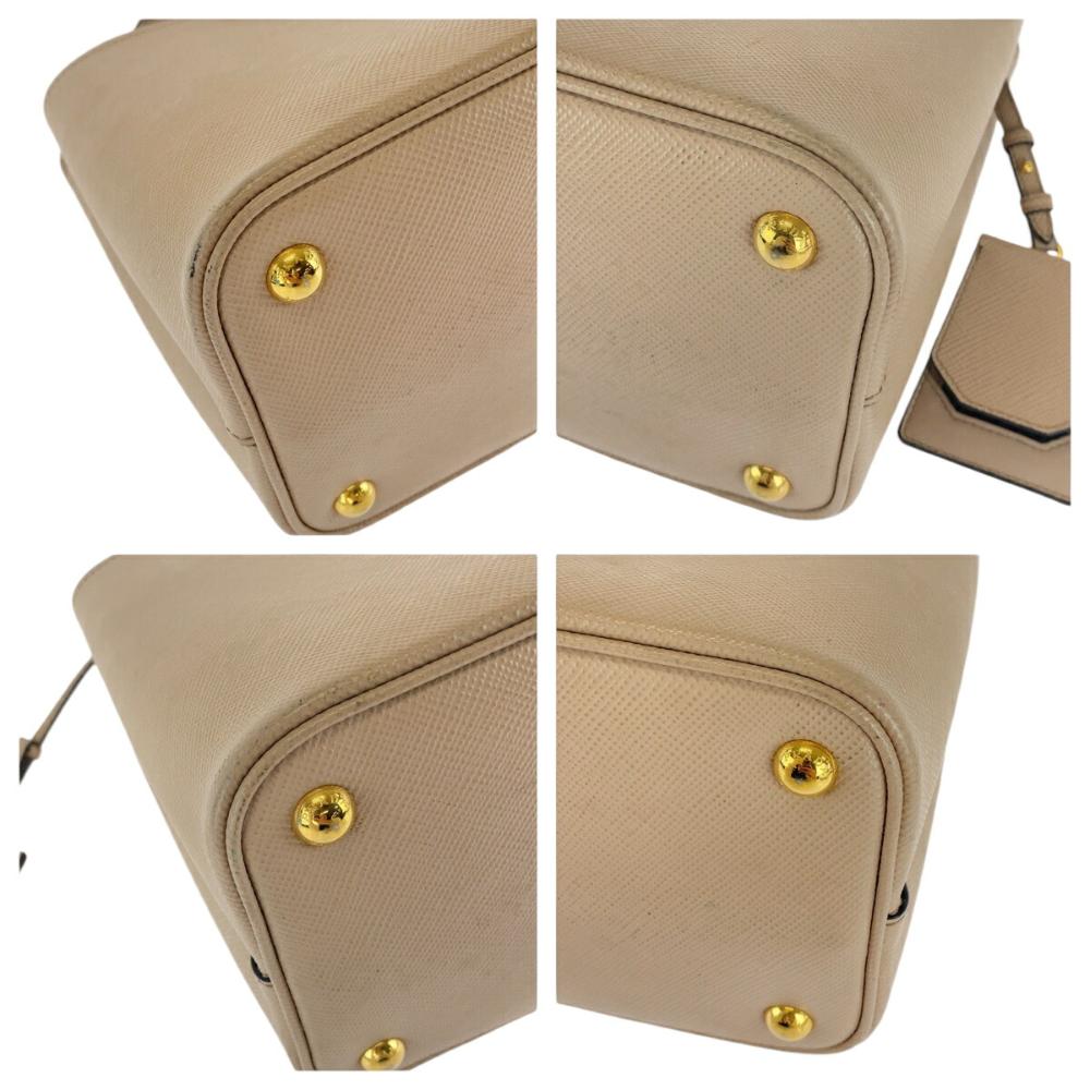 Beige Leather Prada Handbag