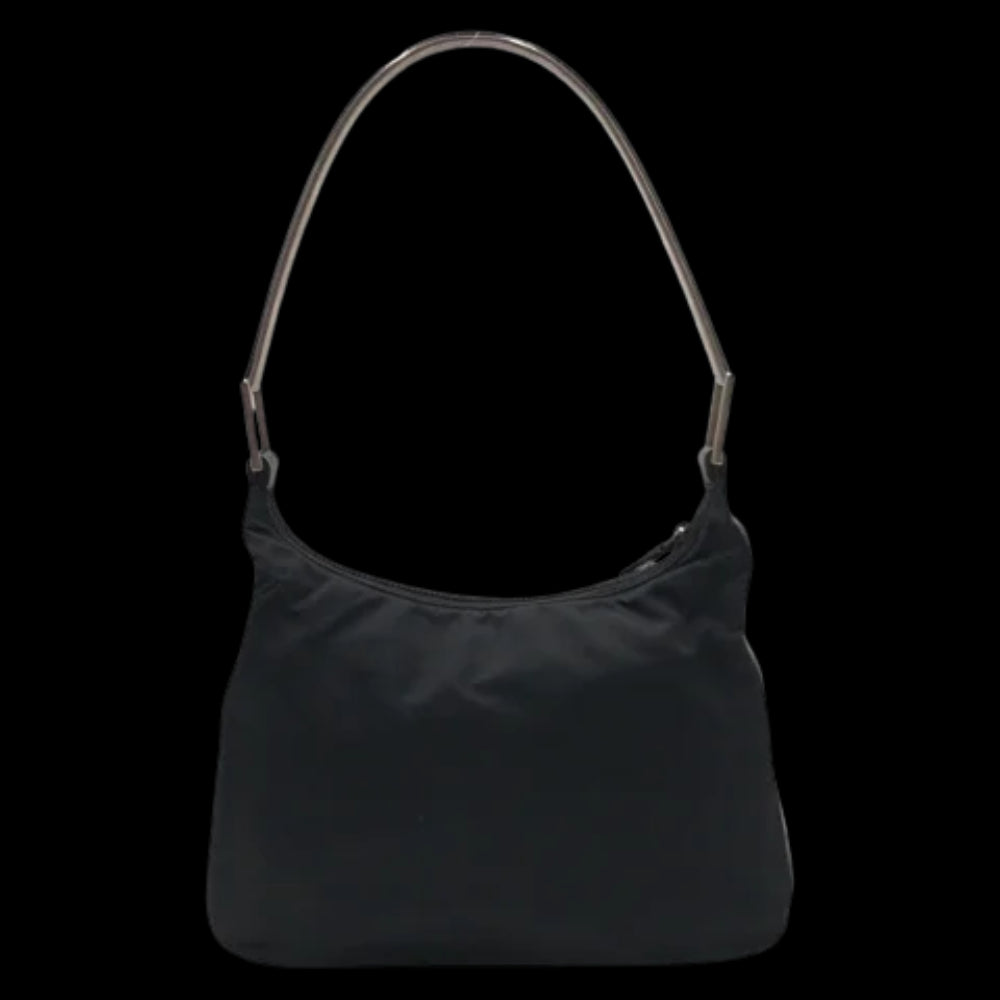 Black Canvas Prada Shoulder Bag