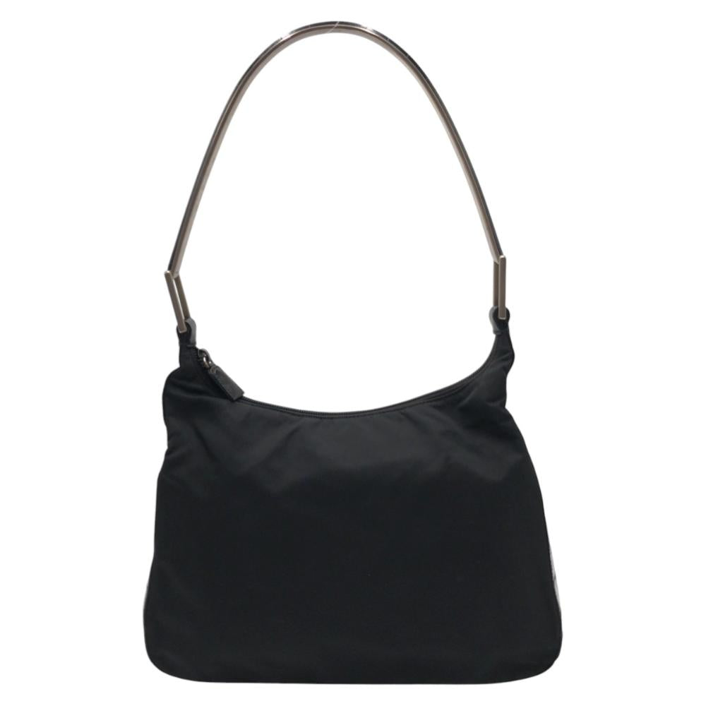Black Canvas Prada Shoulder Bag