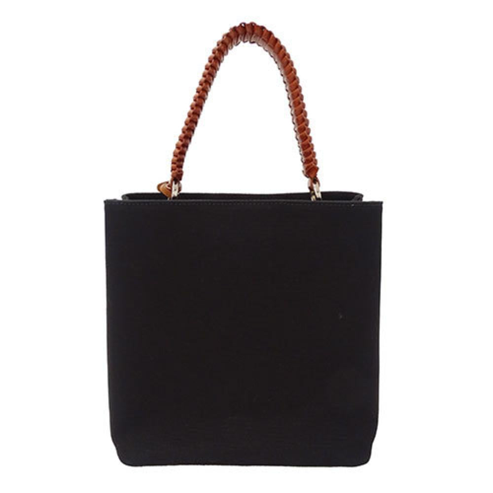 Black Canvas Prada Shoulder Bag
