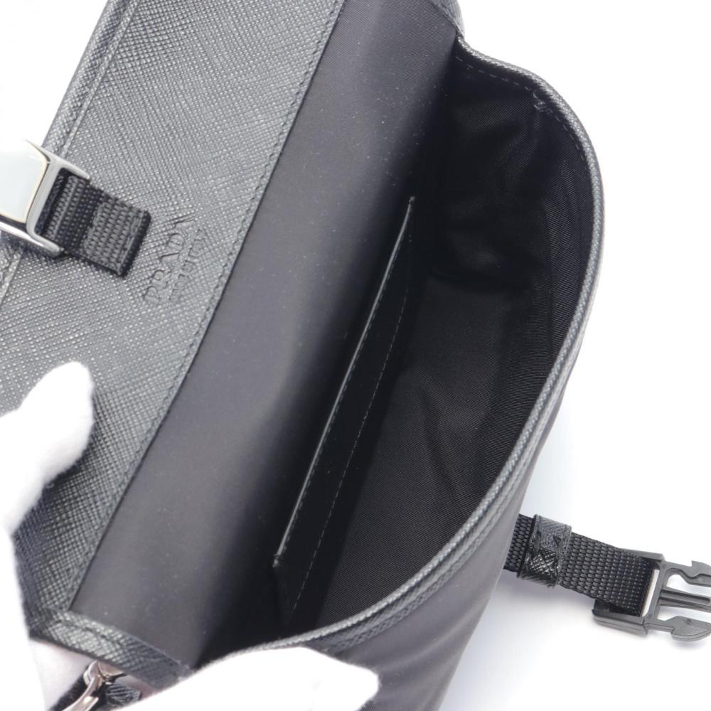 Black Canvas Prada Shoulder Bag
