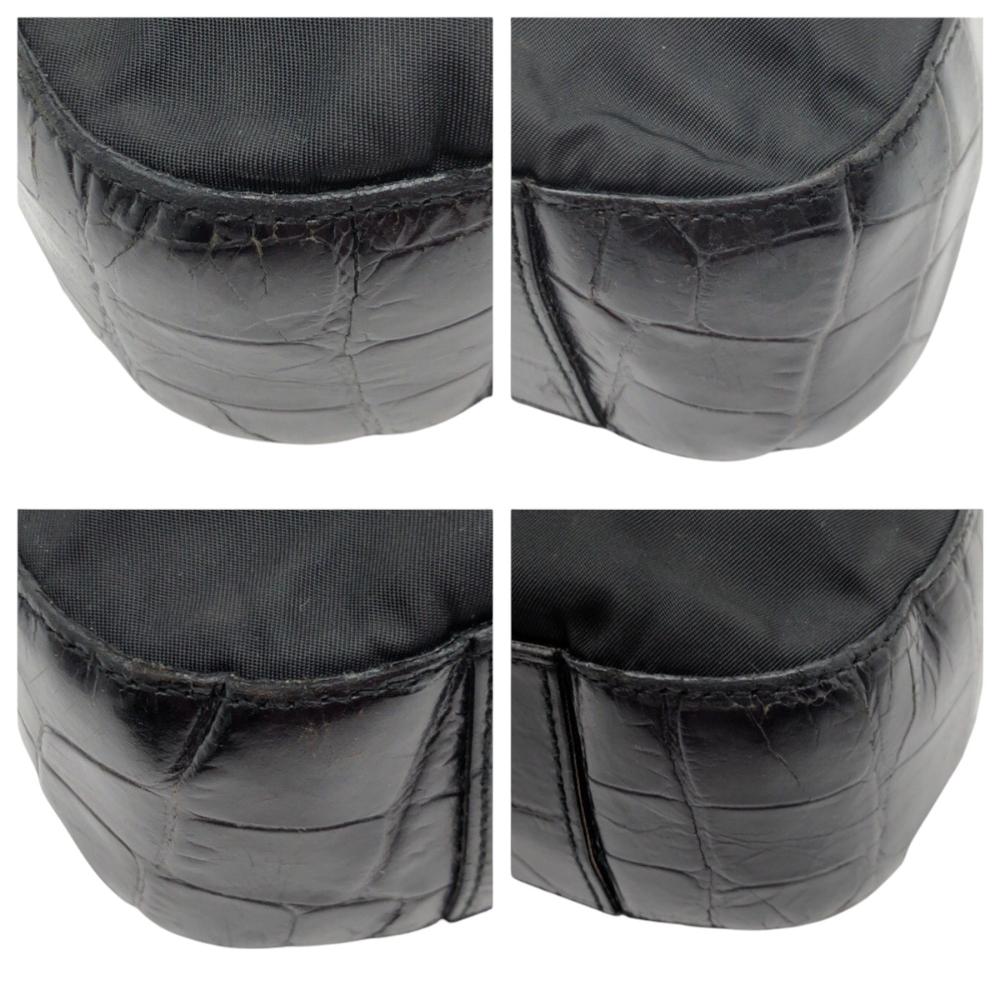 Black Canvas Prada Shoulder Bag