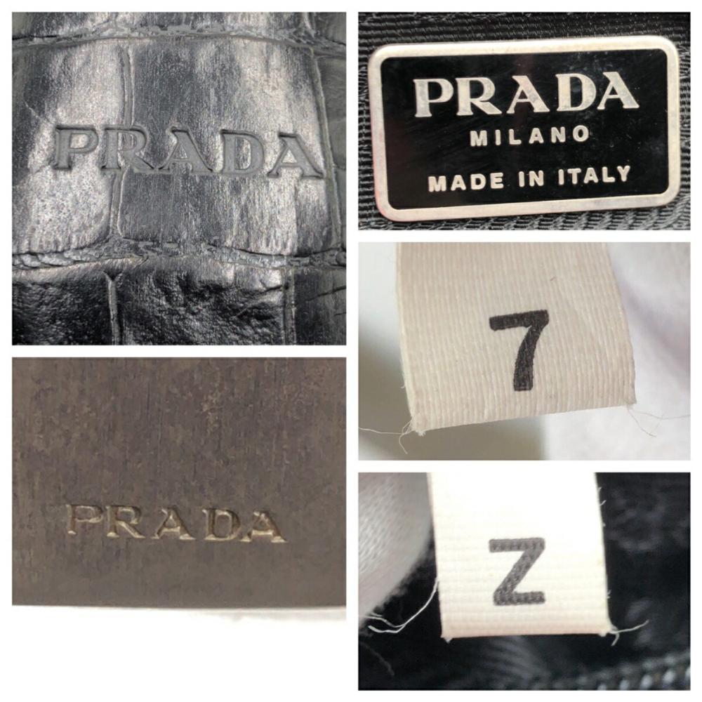 Black Canvas Prada Shoulder Bag