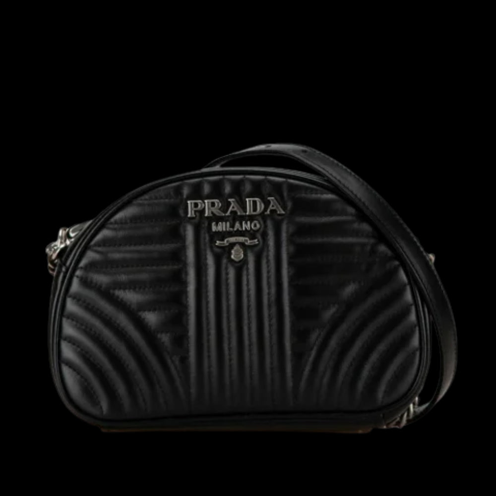 Black Leather Prada Shoulder Bag