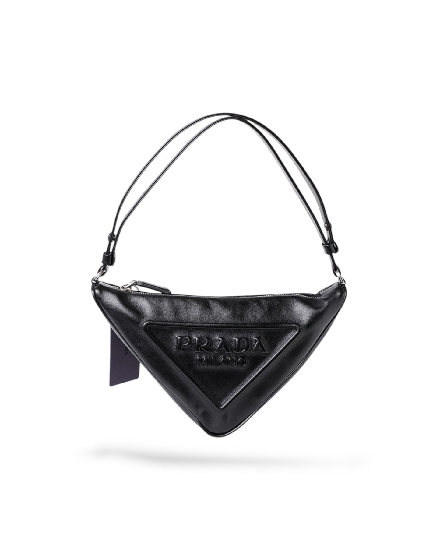 Black Leather Prada Handbag