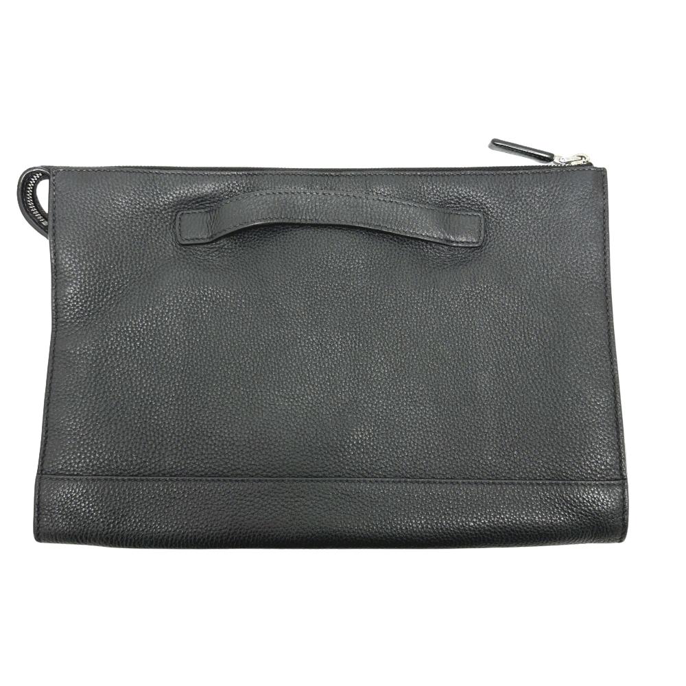 Black Leather Prada Clutch