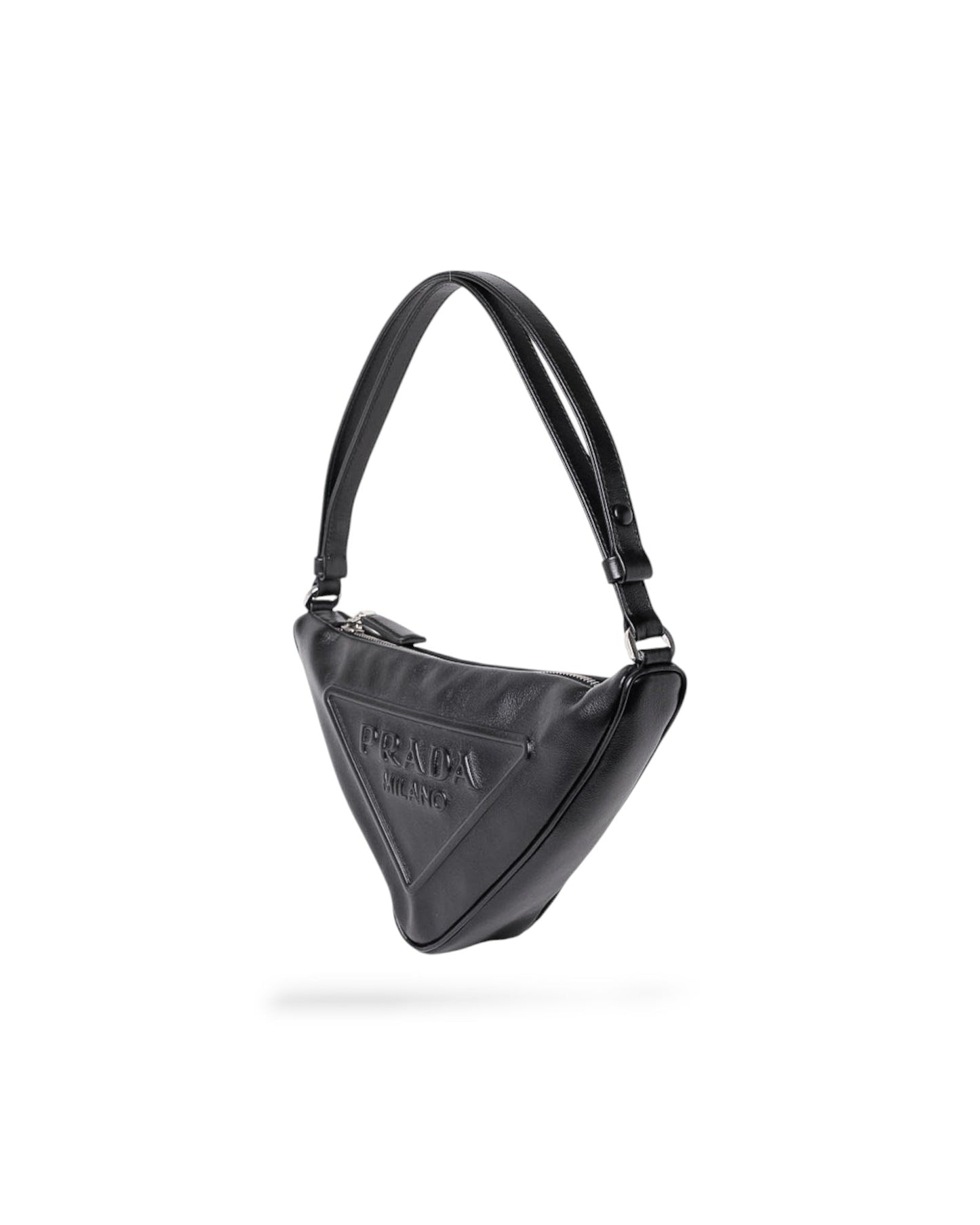 Black Leather Prada Handbag