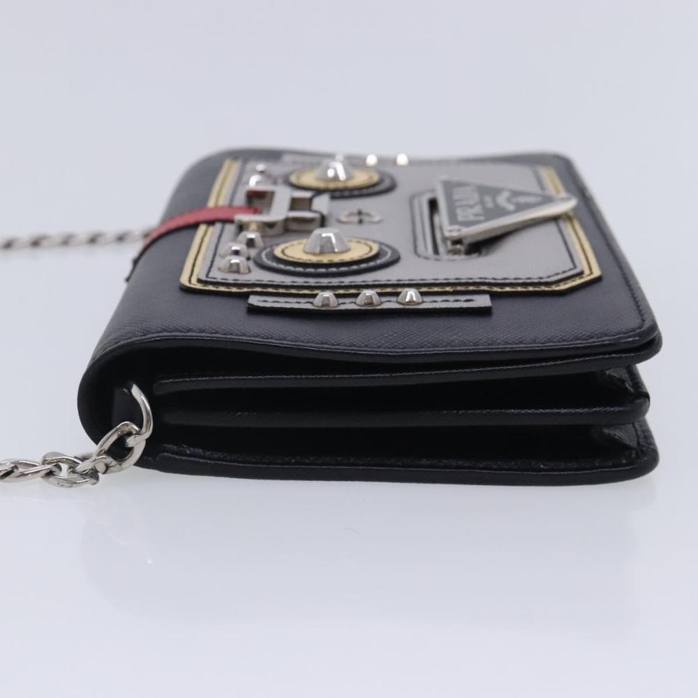 Black Leather Prada Crossbody Bag