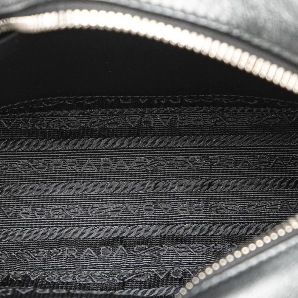 Black Leather Prada Shoulder Bag
