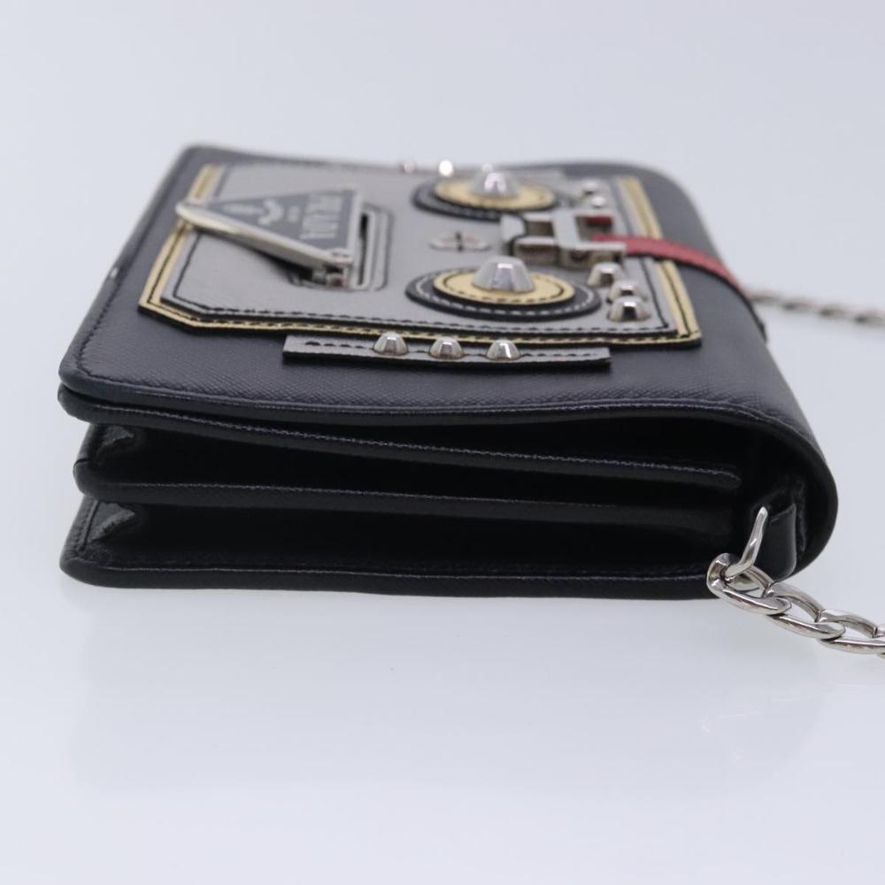 Black Leather Prada Crossbody Bag