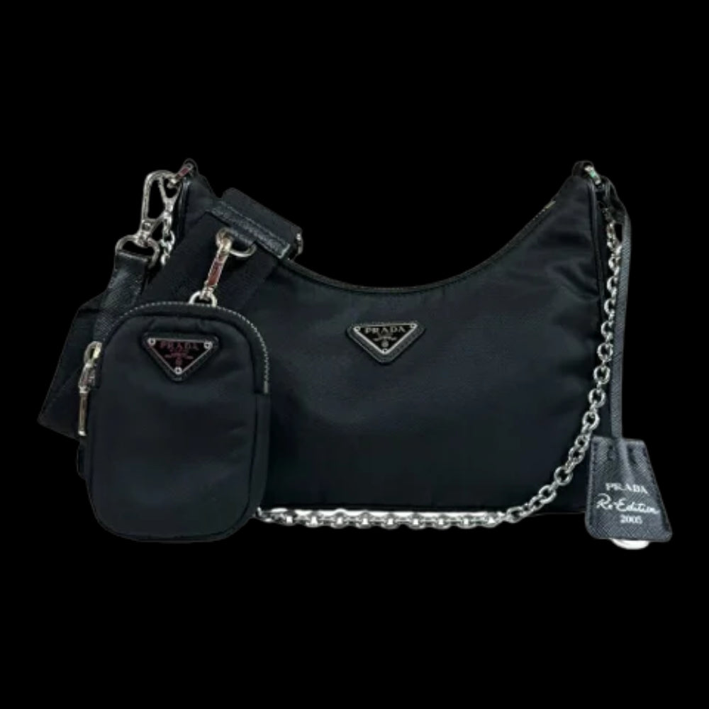 Black Nylon Prada Shoulder Bag