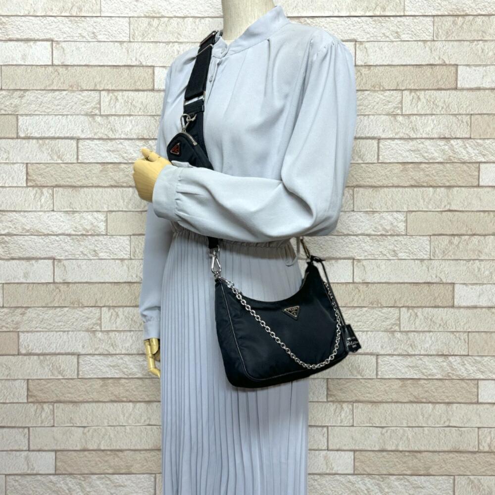 Black Nylon Prada Shoulder Bag