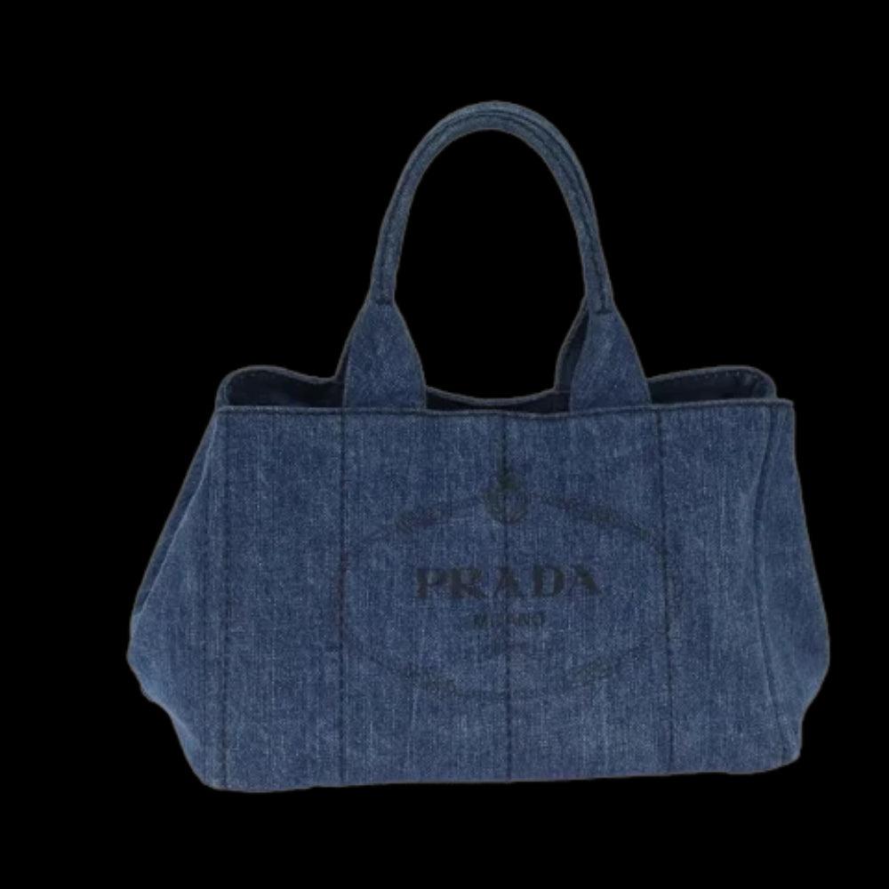 Blue Canvas Prada Canapa Tote