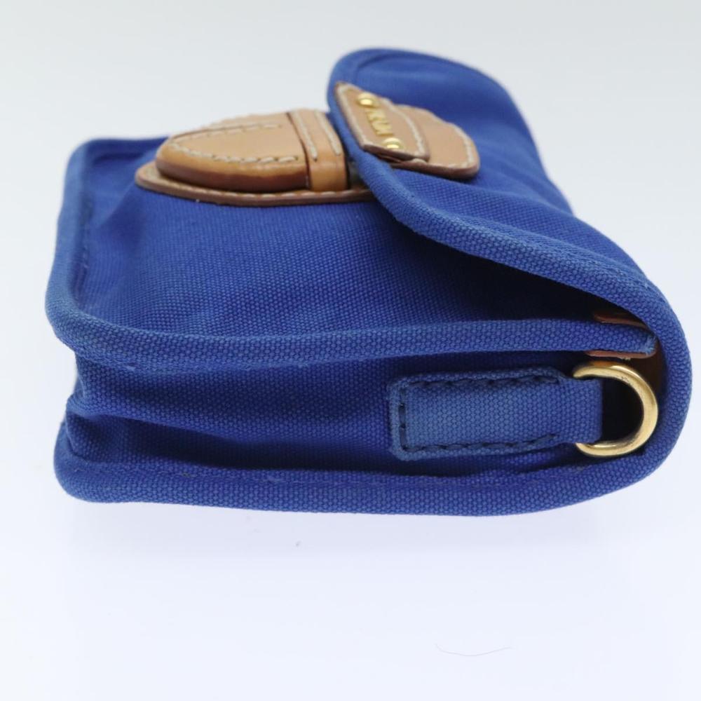 Blue Canvas Prada Shoulder Bag