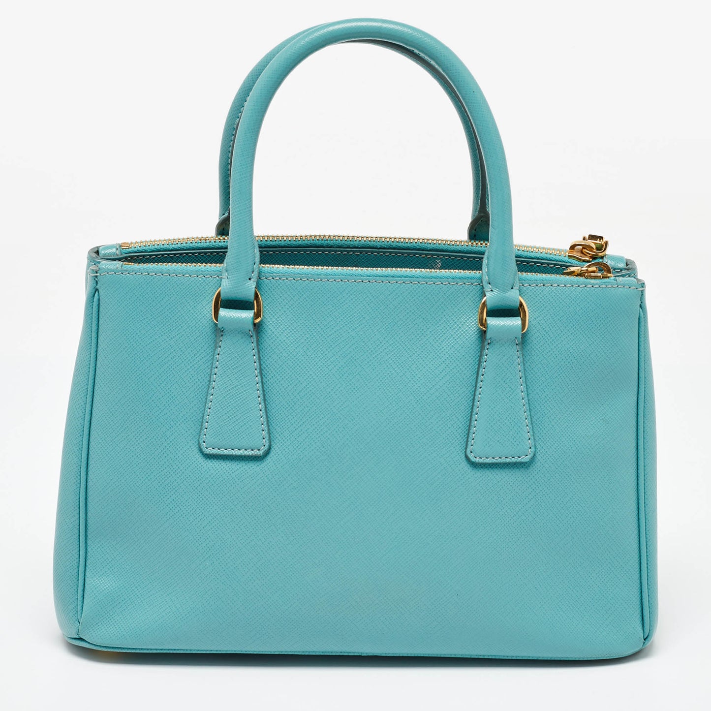 Blue Fabric Prada Tote