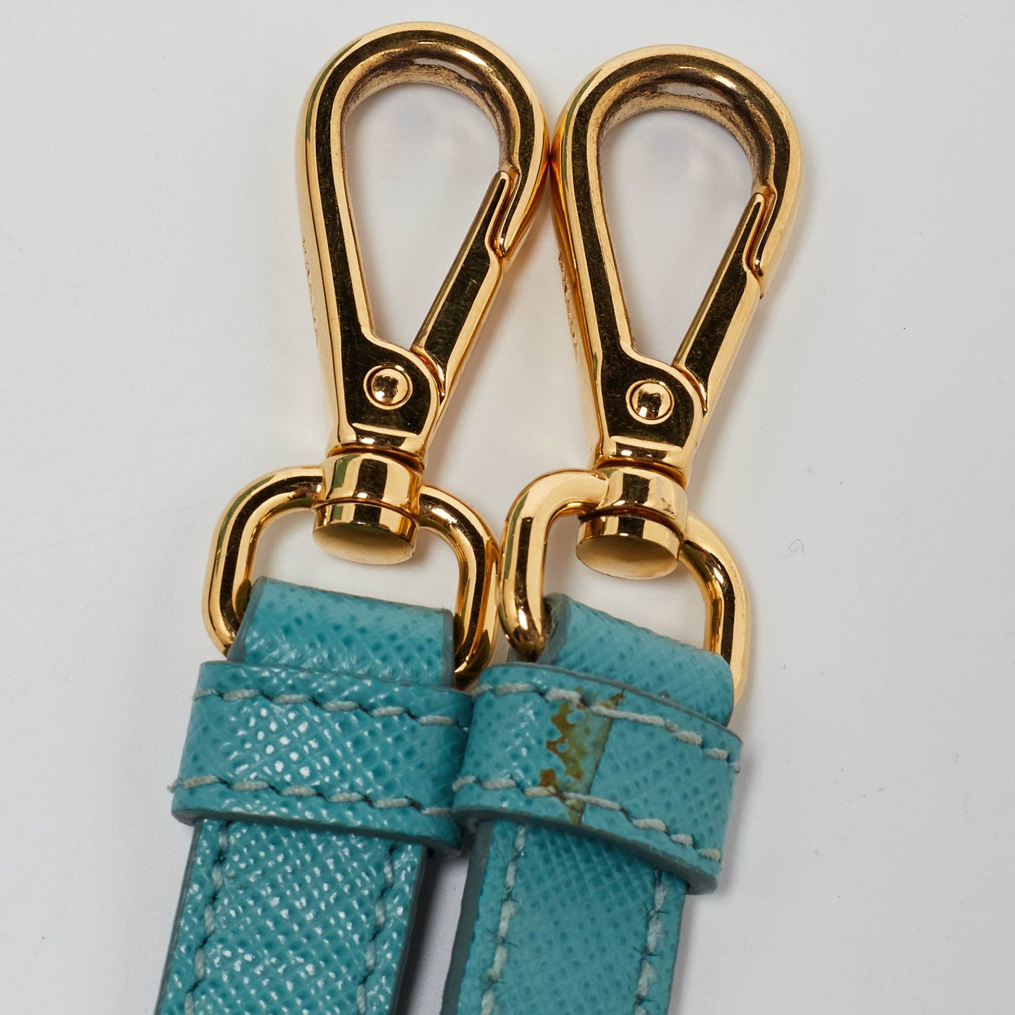 Blue Fabric Prada Tote