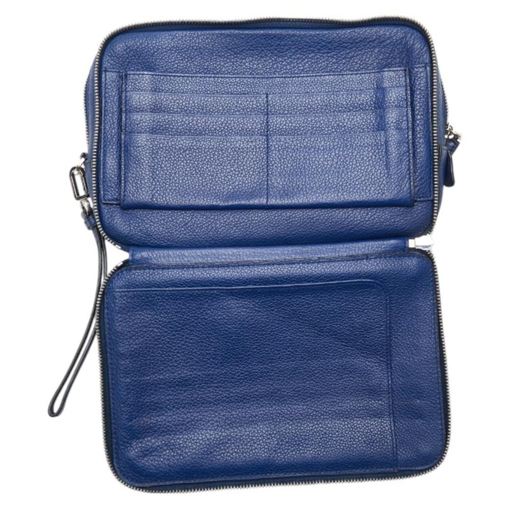 Blue Leather Prada Clutch