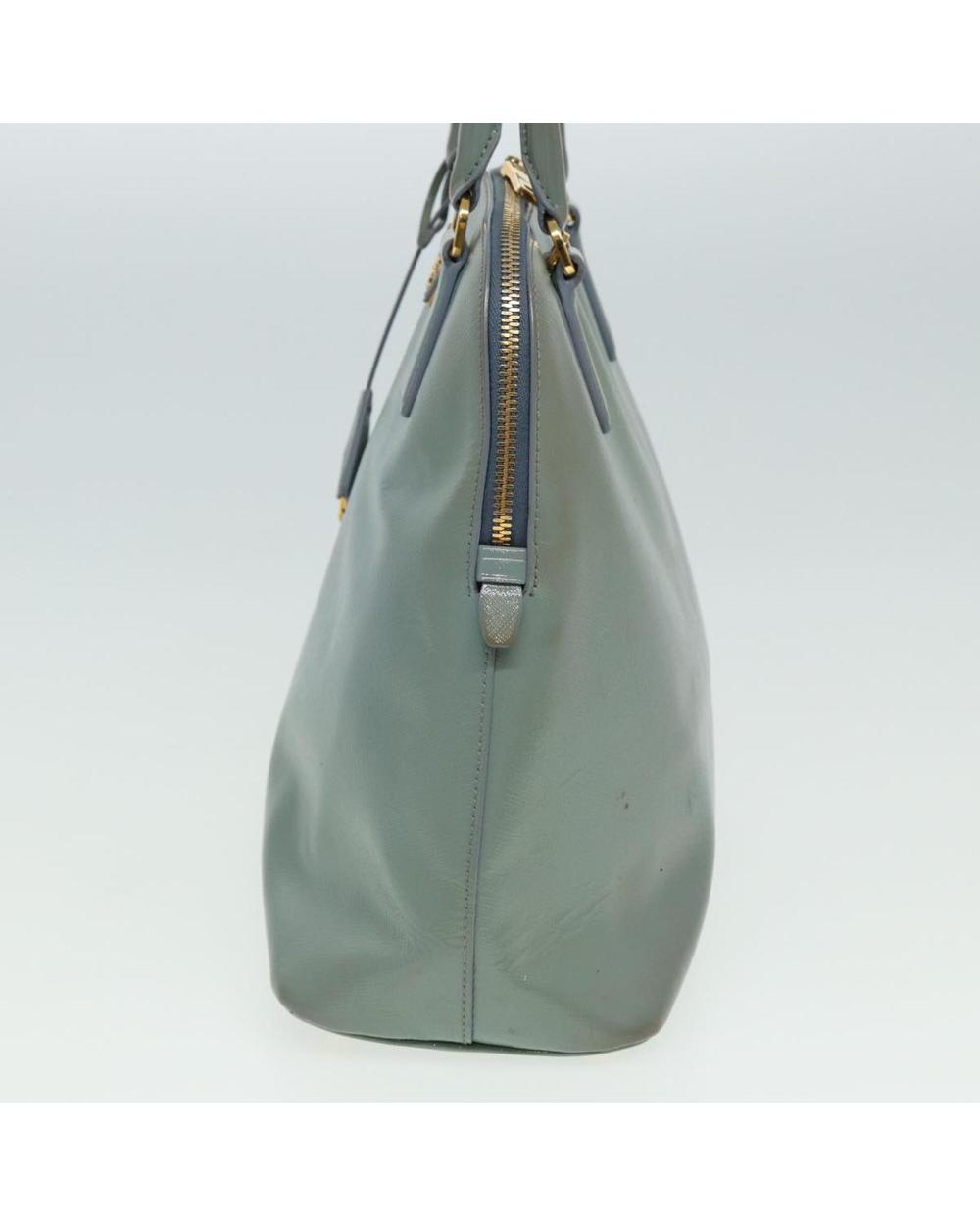 Blue Leather Prada Handbag