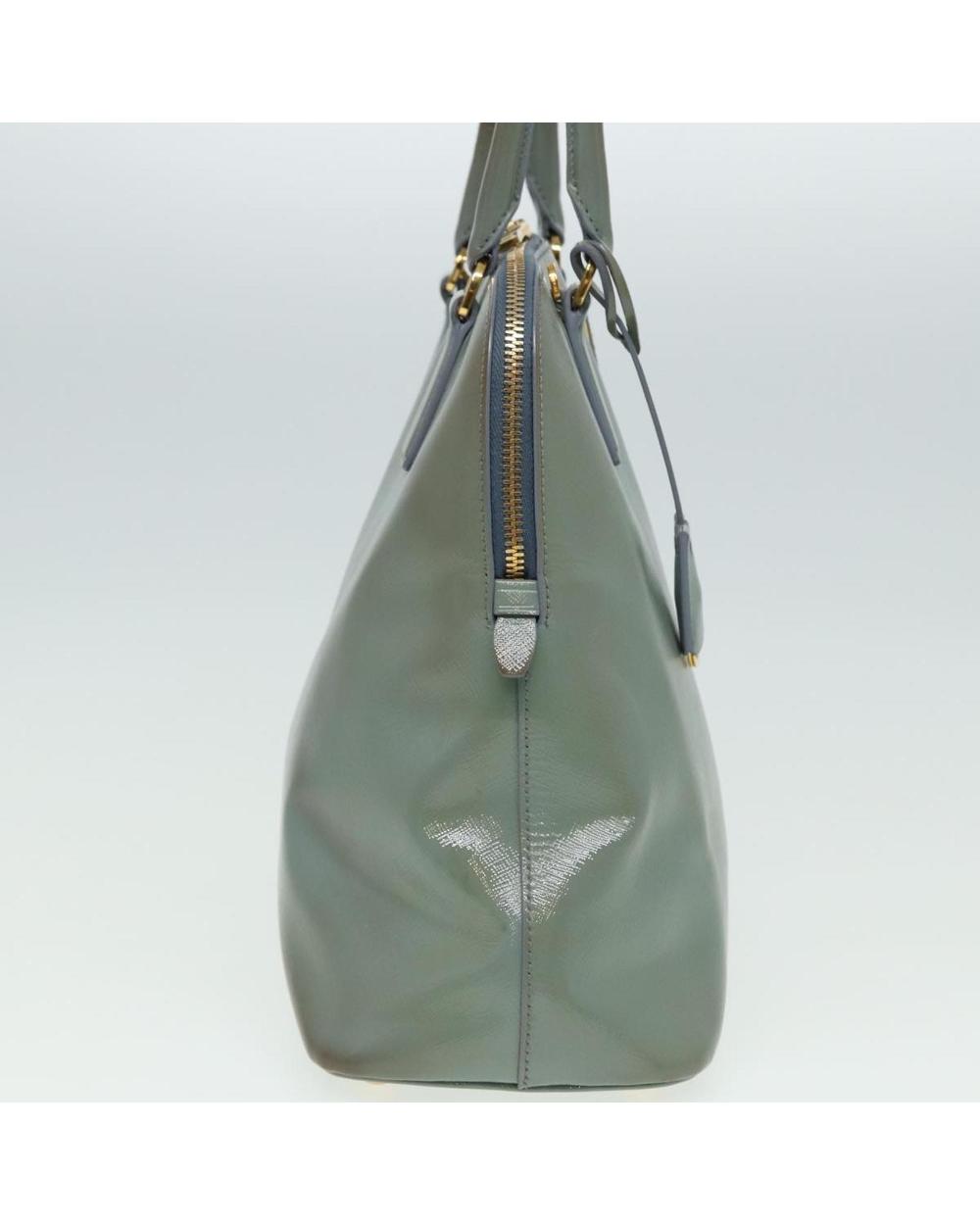 Blue Leather Prada Handbag