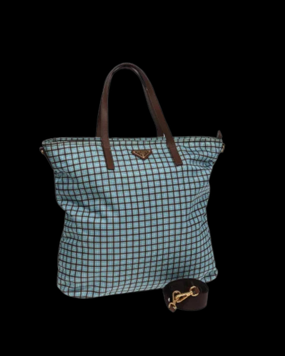Blue Nylon Prada Galleria Bag