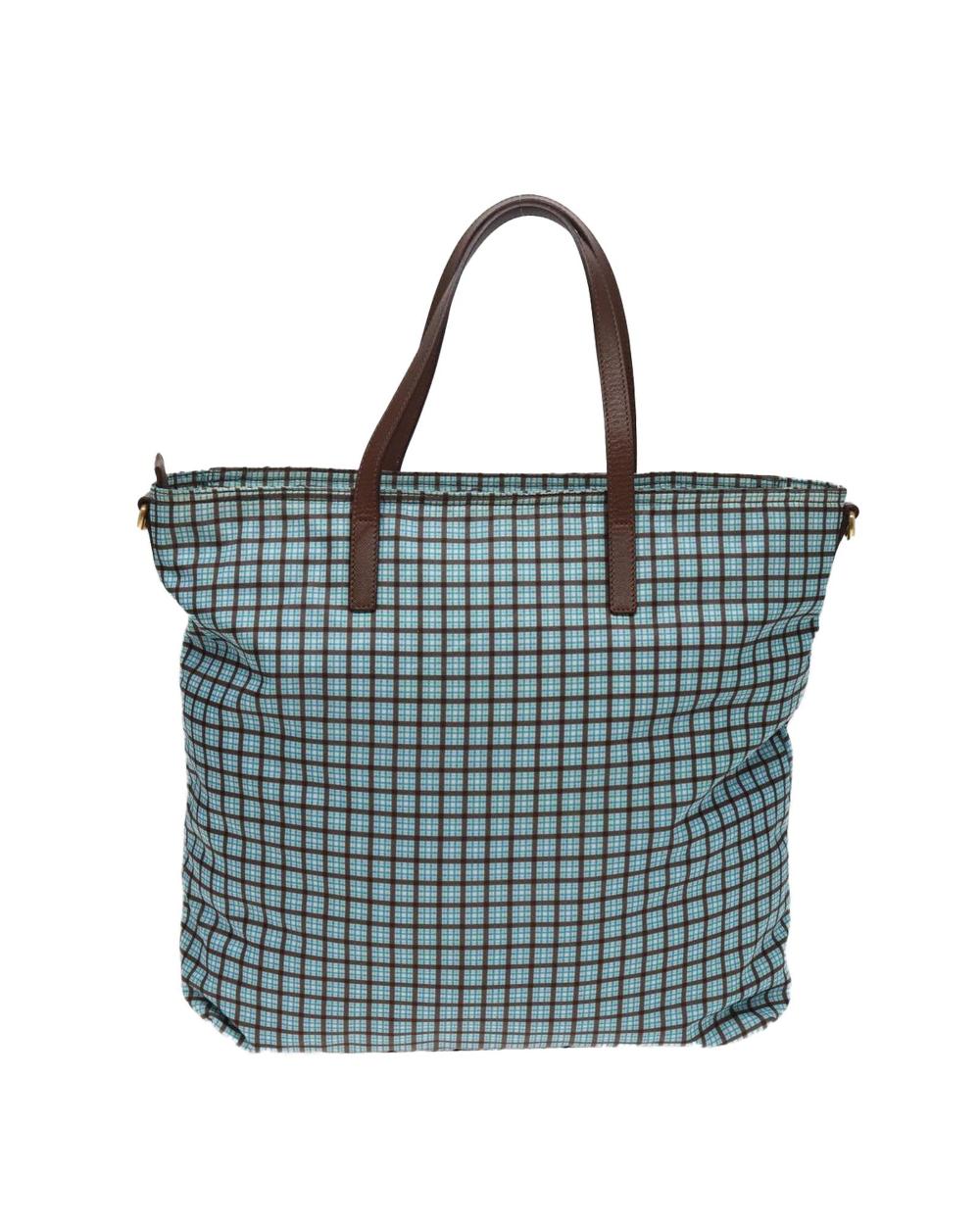 Blue Nylon Prada Galleria Bag