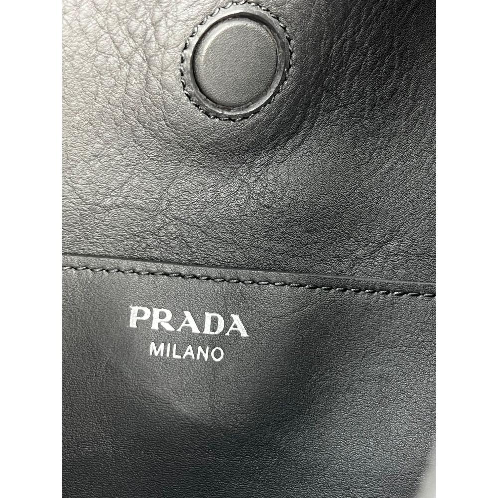 Gold Leather Prada Handbag