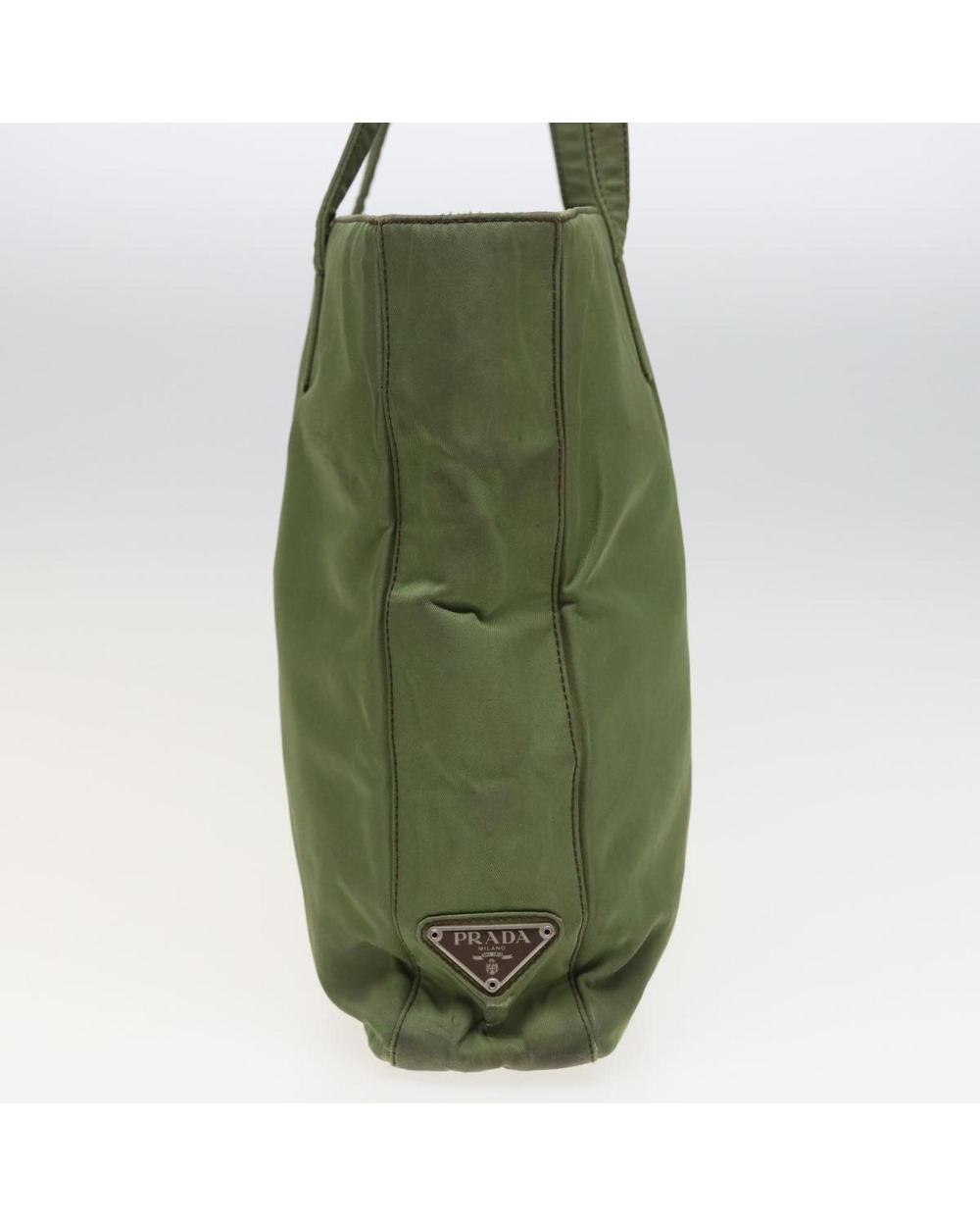 Green Nylon Prada Tote