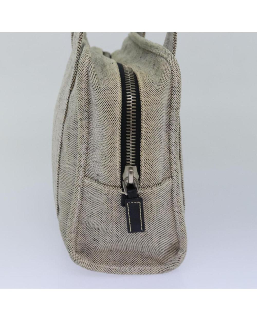 Grey Canvas Prada Handbag
