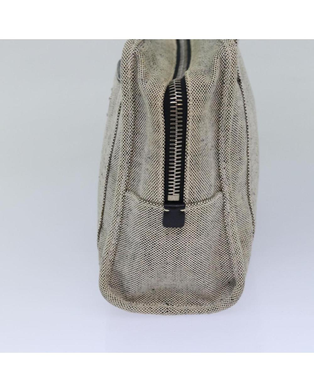 Grey Canvas Prada Handbag