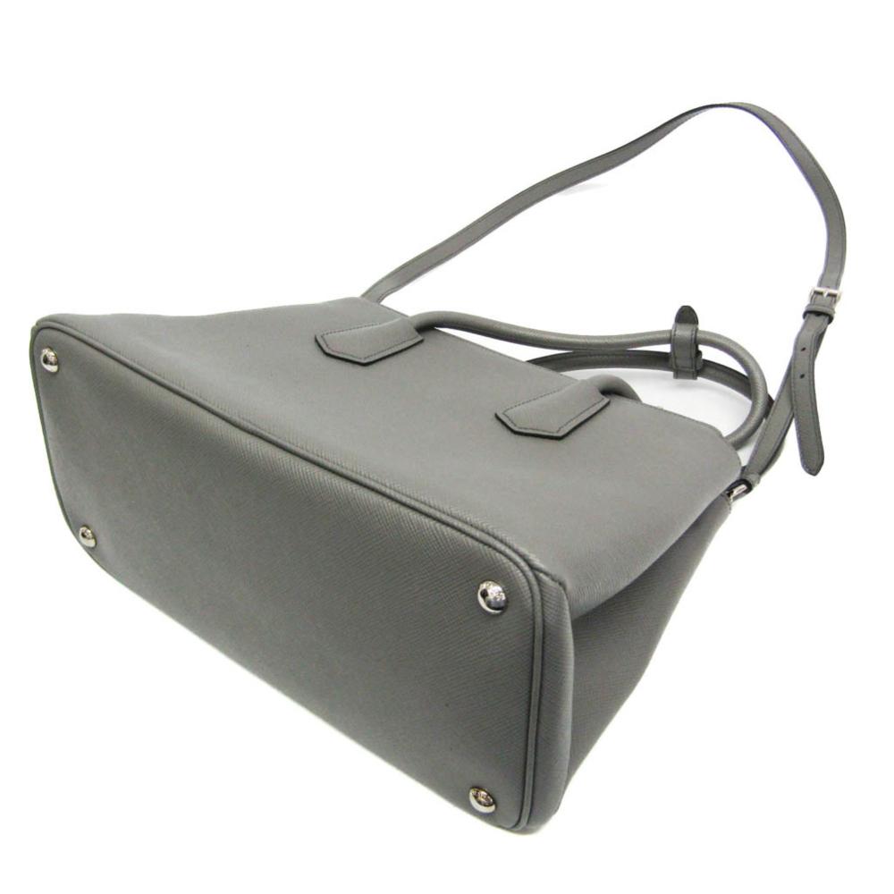Grey Fabric Prada Handbag
