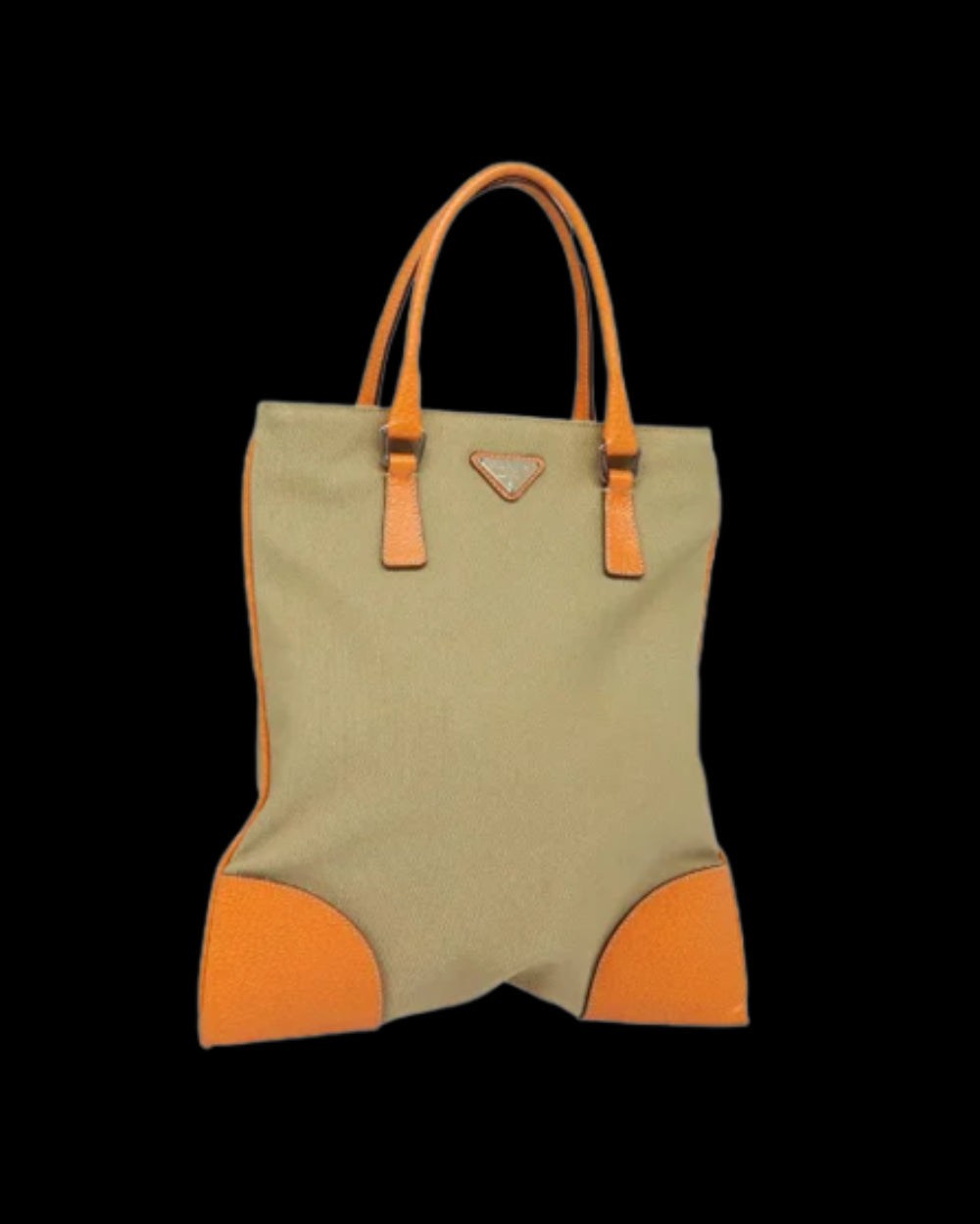 Orange Canvas Prada Handbag