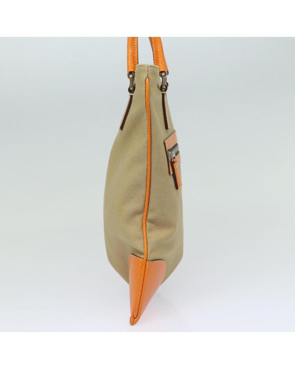 Orange Canvas Prada Handbag