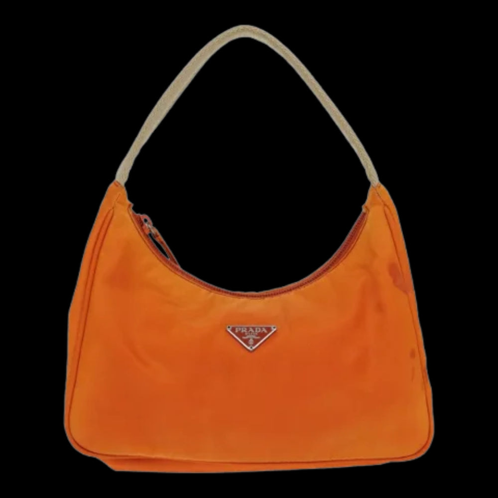 Orange Fabric Prada Handbag