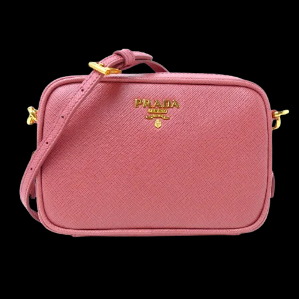 Pink Leather Prada Shoulder Bag