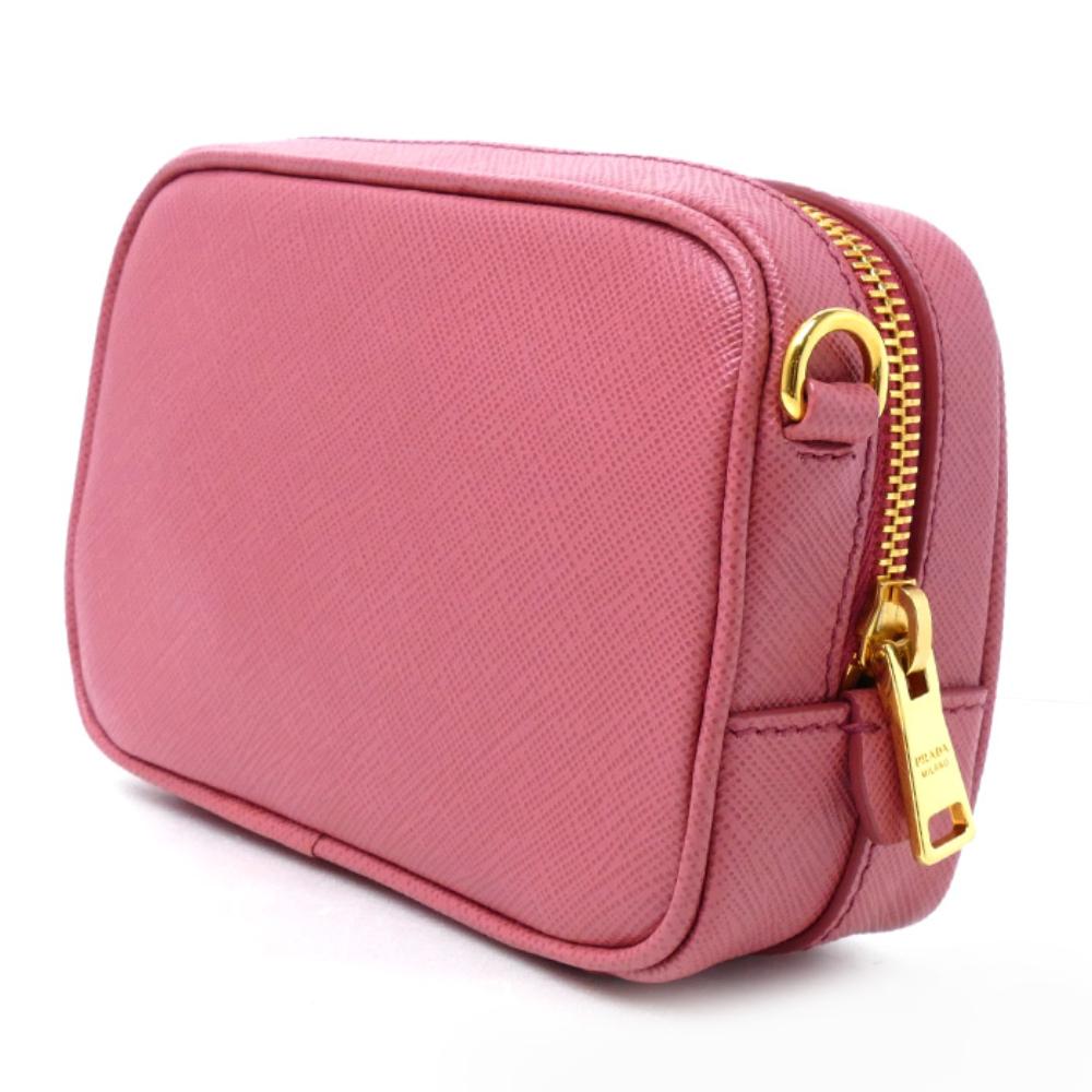 Pink Leather Prada Shoulder Bag