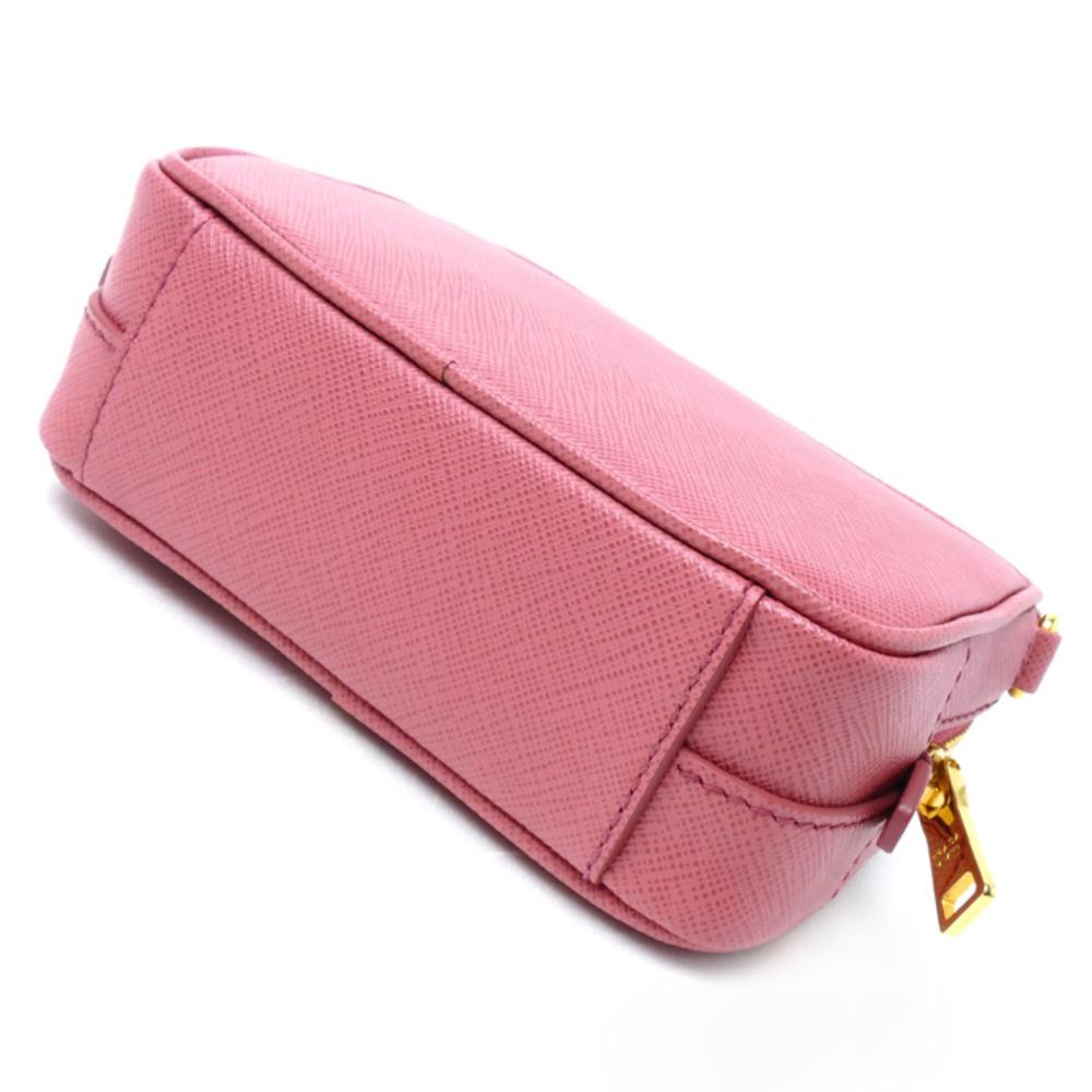 Pink Leather Prada Shoulder Bag