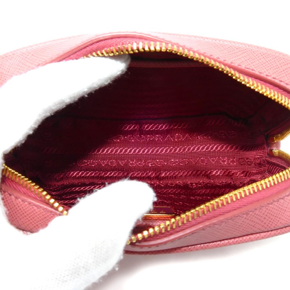 Pink Leather Prada Shoulder Bag